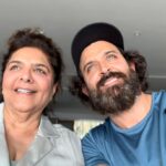 Hrithik Roshan Instagram - Sharing some mama moments with you all on Mother’s Day :) I took her for a movie she didn’t like much. And she taught me some yoga moves I am ecstatic about! Damn mama actually knows a lot of good stuff about strength! Happy Mother’s Day everyone ❤️ Love you mama @pinkieroshan