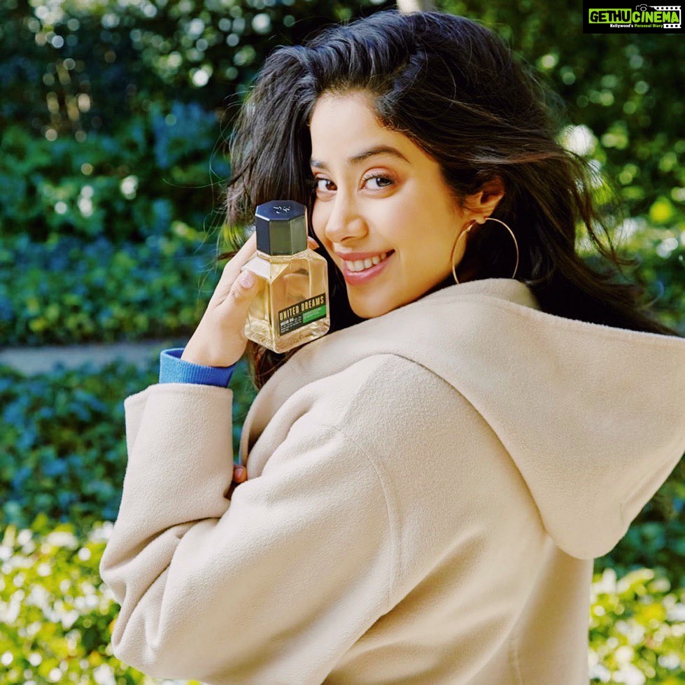 Janhvi Kapoor Instagram - “Nothing happens unless first we dream.” @benetton_perfumes #UnitedDreams #BenettonPerfumes #WelcomeAutumn