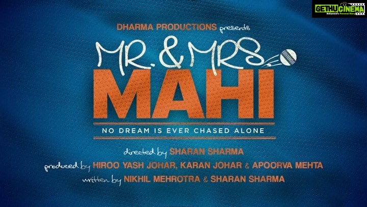 Janhvi Kapoor Instagram - Time to pad up - it’s going to be a journey of two hearts chasing a dream!❤️🏏 Presenting #MrAndMrsMahi, coming to cinemas near you on 7th October, 2022. @karanjohar @apoorva1972 @rajkummar_rao @sharanssharma @mehrotranikhil @somenmishra @dharmamovies