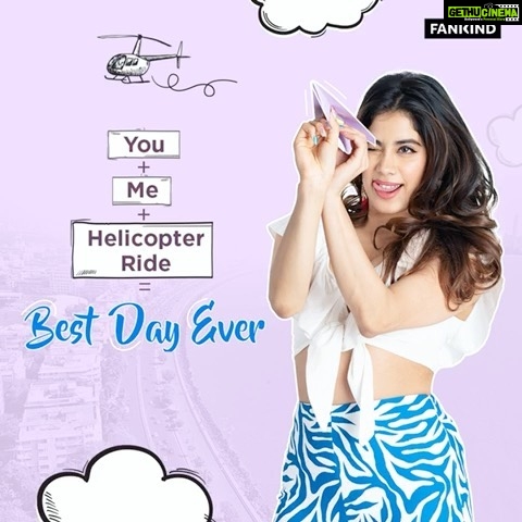 Janhvi Kapoor Instagram - Are you ready to spend an afternoon with me, touring mumbai like never before? Itβs going to be the best helicopter ride ever, with YOU, ME and your bestie! ππ»π So just log onto fankind.org/Janhvi (link in my bio) and enter NOW. Every donation you make will go towards @saathahmedabad to help provide essential school supplies for the education of underprivileged children. Toh Jaldi jao aur donate karo na! Coz I canβt wait to meet you! @Fankindofficial #FankindXJanhvi