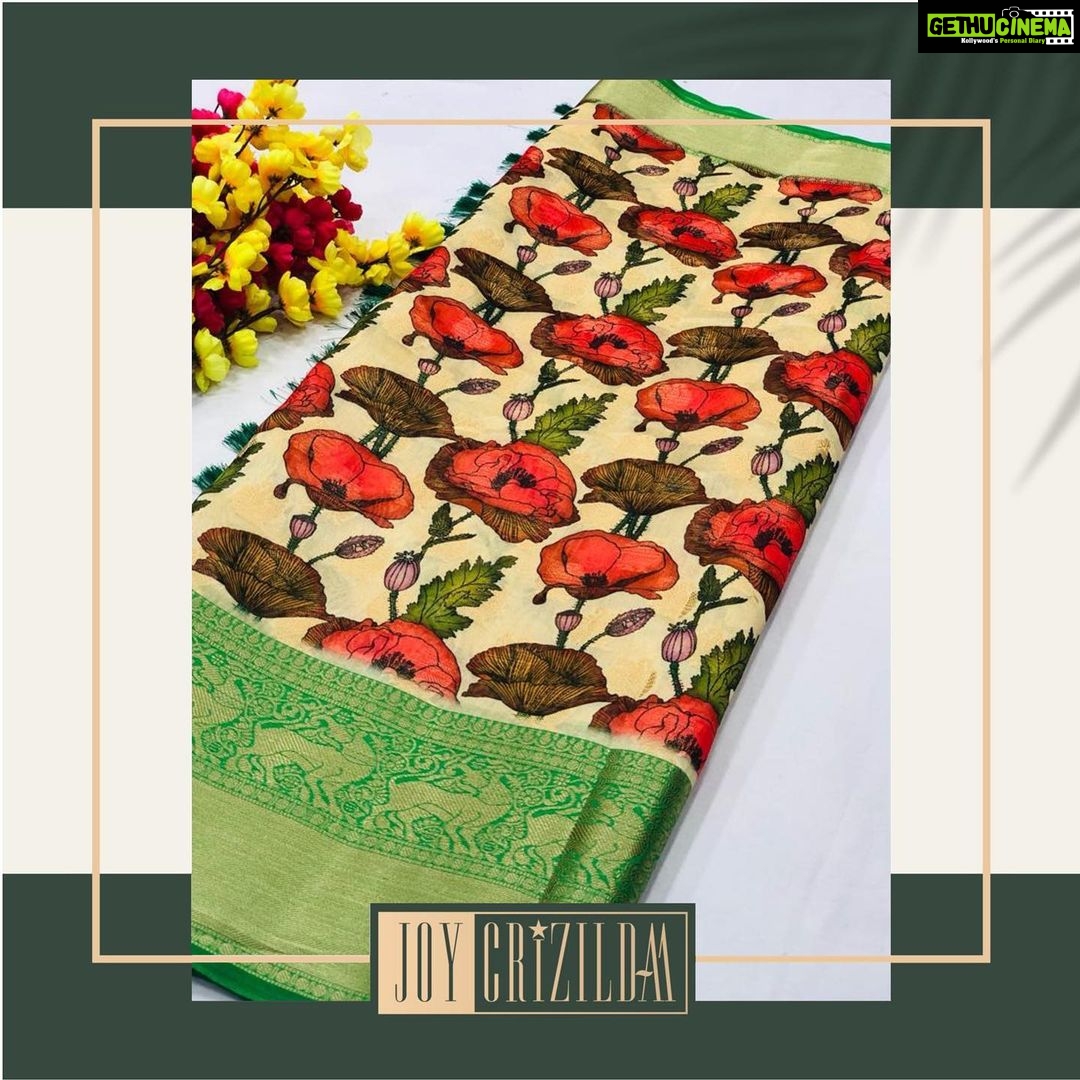 Joy Crizildaa Instagram - Kalamkari Banarasi saree ✨ To place an order Kindly DM ! ❤️ Disclaimer : color may appear slightly different due to photography No exchange or return Unpacking video must for any sort of damage complaints Threads here and there, missing threads,colour smudges are not considered as damage as they are the result in hand woven sarees. #joycrizildaa #joycrizildaasarees #handloom #onlineshopping #traditionalsaree #sareelove #sareefashion #chennaisaree #indianwear #sari #fancysarees #iwearhandloom #sareelovers #sareecollections #sareeindia