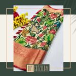 Joy Crizildaa Instagram - Kalamkari Banarasi silk saree ✨ To place an order Kindly DM ! ❤️ Disclaimer : color may appear slightly different due to photography No exchange or return Unpacking video must for any sort of damage complaints Threads here and there, missing threads,colour smudges are not considered as damage as they are the result in hand woven sarees. #joycrizildaa #joycrizildaasarees #handloom #onlineshopping #traditionalsaree #sareelove #sareefashion #chennaisaree #indianwear #sari #fancysarees #iwearhandloom #sareelovers #sareecollections #sareeindia