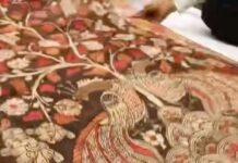 Joy Crizildaa Instagram - Kalamkari ❤️ To place an order Kindly DM ! ❤️ Disclaimer : color may appear slightly different due to photography No exchange or return Unpacking video must for any sort of damage complaints Threads here and there, missing threads,colour smudges are not considered as damage as they are the result in hand woven sarees. #joycrizildaa #joycrizildaasarees #handloom #onlineshopping #traditionalsaree #sareelove #sareefashion #chennaisaree #indianwear #sari #fancysarees #iwearhandloom #sareelovers #sareecollections #sareeindia