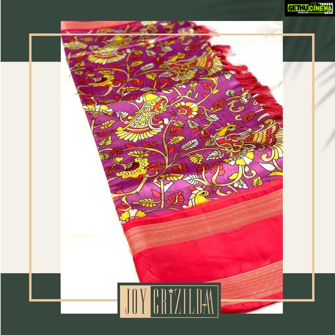 Joy Crizildaa Instagram - Kalamkari saree ✨ (colors available) To place an order Kindly DM ! ❤️ Disclaimer : color may appear slightly different due to photography No exchange or return Unpacking video must for any sort of damage complaints Threads here and there, missing threads,colour smudges are not considered as damage as they are the result in hand woven sarees. #joycrizildaa #joycrizildaasarees #handloom #onlineshopping #traditionalsaree #sareelove #sareefashion #chennaisaree #indianwear #sari #fancysarees #iwearhandloom #sareelovers #sareecollections #sareeindia