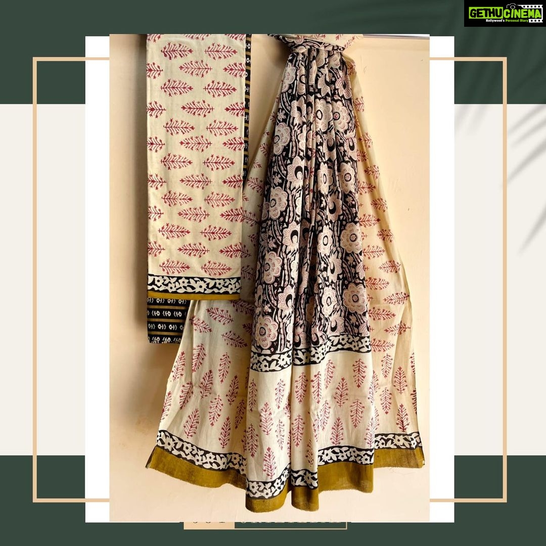 Joy Crizildaa Instagram - Block printed cotton suit ✨ To place an order Kindly DM ! ❤️ Disclaimer : color may appear slightly different due to photography No exchange or return Unpacking video must for any sort of damage complaints #joycrizildaa #joycrizildaasalwarcollections #salwars #salwarmaterial #salwarshopping #salwarsuits #chennaifashionblogger ##chennai
