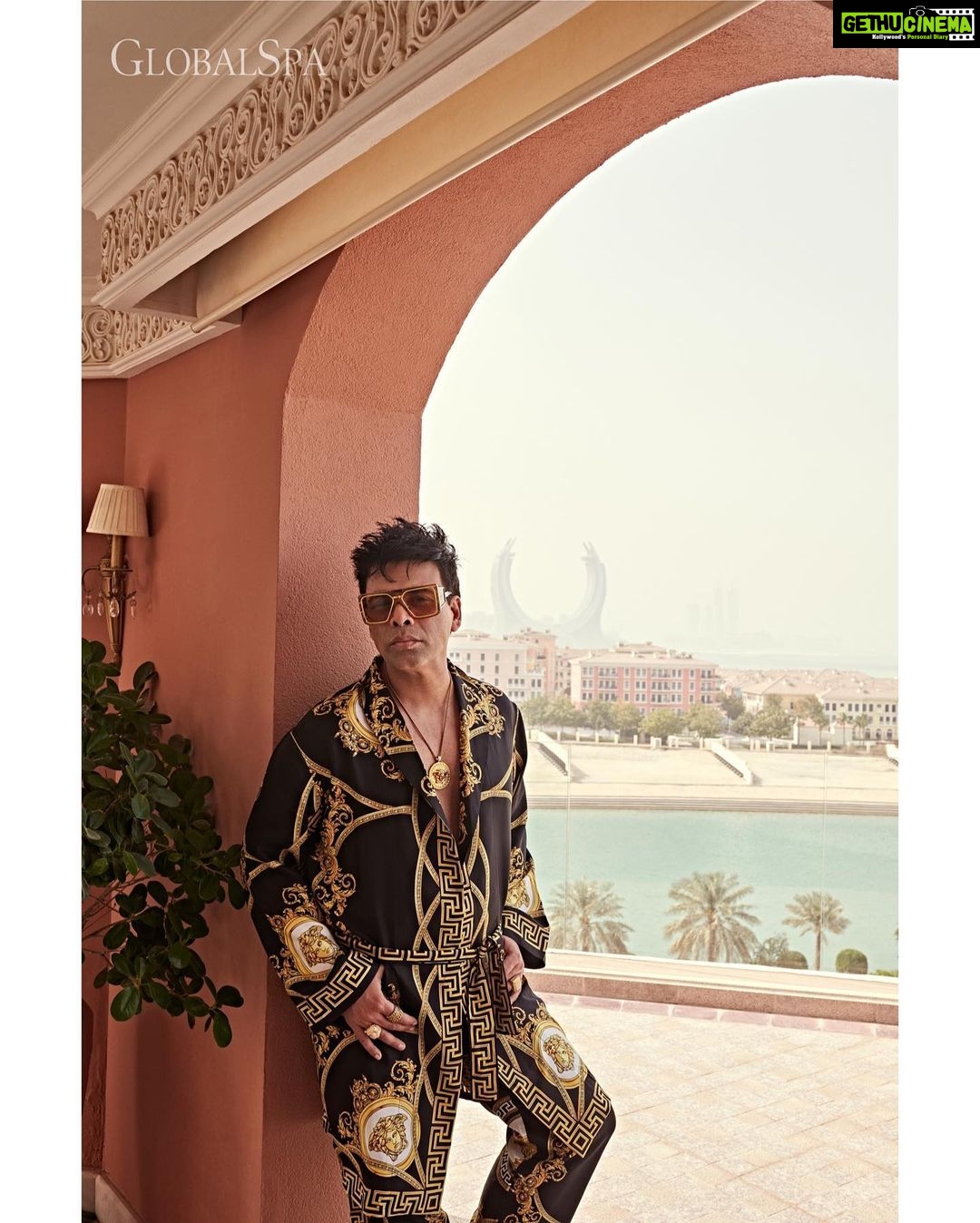 Karan Johar Instagram - The golden years ahead! Magazine: GlobalSpa India @globalspa_mag Chief Editor: Parineeta Sethi @parineetasethi Photographed by: The House of Pixels @thehouseofpixels Make up: Paresh Kalgutkar @paresh_kalgutkar Hair: Darshan Yewalekar @darshanyewalekar Styled by: Eka Lakhani @ekalakhani Style team: Salam Shaikh @shaikhsalam100, Arpita Chonkar @arpita.kc) Nupur Padhye @nupur_p Managed by: Len Soubam @len5bm Artist PR Agency- @hypenq_pr Cover location: Inland Sea #globalspa #smilewithglobalspa #wellnessmatters @visitqatar
