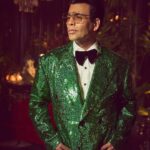 Karan Johar Instagram – Ok so it’s Christmas tree chic! But the Bling factor is intact! I am overwhelmed with the love and blessings but that didn’t stop me for being a serial poser, pouter and preener! Roz karenge pose✅ styled by @ekalakhani in @dolcegabbana hair @rajeev_gogoi make up @paresh_kalgutkar 📸 @sheldon.santos managed by the birthday boy @len5bm ! I am 50! Nazar na lage mujhe!