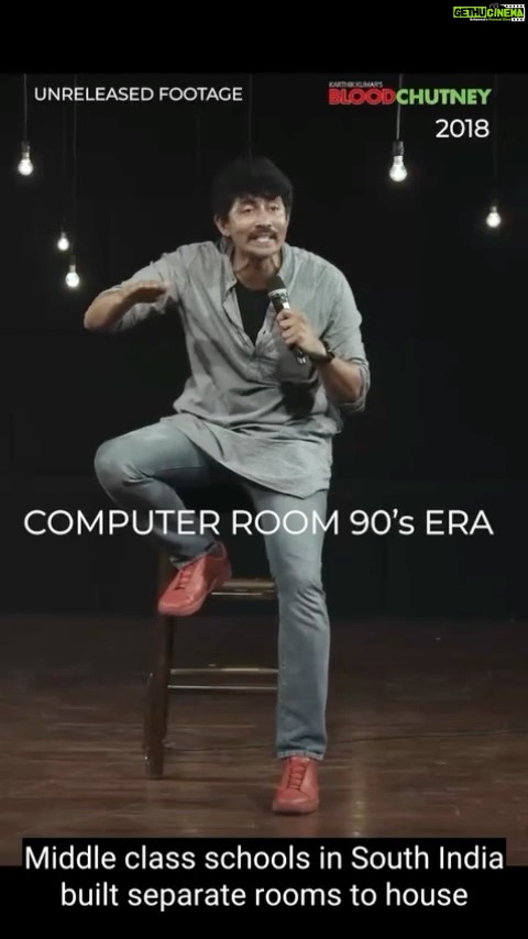 Karthik Kumar Instagram - Deleted content from Blood Chutney on the 90s era of computing and computer rooms. Blood chutney was touring 2017 and released on amazon prime video in 2018. Aansplaining is my new comedy special touring from June 2022 onwards. Tickets in bio.