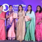 Keerthi shanthanu Instagram - Grateful to receive Naturals #powerofwomen award from #DurgaStalin mam🥰 Thank u @naturalssalon @ck_kumaravel sir for honouring me😇 @hemavatar #naturals #greatful