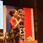 Lakshmy Ramakrishnan Instagram – Happy to address the student at #Crescent , past two months has been tough, loved one went thru a  health crisis, things are better and hopefully would be back to normal soon🙏Grateful for all the love and prayers🙏