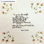 Lisa Ray Instagram – #REPOST @tinypricksproject with @get__repost__app “That time
I thought I could not
go any closer to grief
without dying

 
I went closer,
and I did not die.
Surely God
had his hand in this,

 
as well as friends.
Still, I was bent,
and my laughter,
as the poet said,

 
was nowhere to be found.
Then said my friend Daniel
(brave even among lions),

“It is not the weight you carry
but how you carry it—
books, bricks, grief—
it’s all in the way

you embrace it, balance it, carry it
when you cannot, and would not,
put it down.”

So I went practicing.
Have you noticed?

 
Have you heard
the laughter
that comes, now and again,  out of my startled mouth?

 
How I linger
to admire, admire, admire
the things of this world
that are kind, and maybe
also troubled—
roses in the wind,
The sea geese on the steep waves,

a love
to which there is no reply?”

– Mary Oliver
