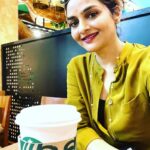 Madhoo Instagram – ME IN MY BEST SPACE. #travel  #airport  #starbucks  AUR KYA CHAHIYE 💃