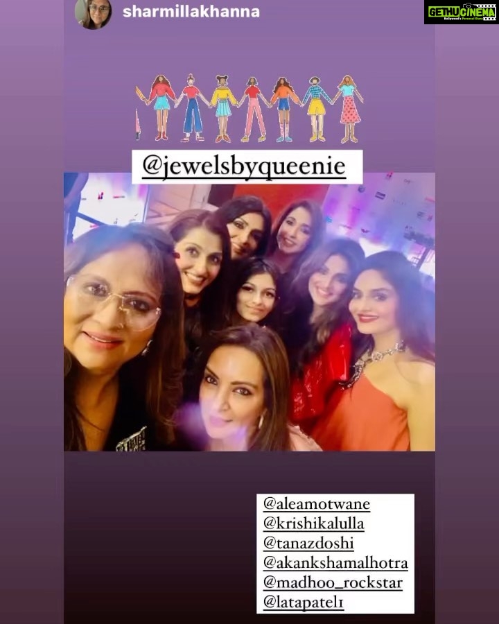 Madhoo Instagram - Congratulations @jewelsbyqueenie @queeniesinghh @beauty.by.bie @sharmillakhanna @tanazdoshi @latapatel1 @akankshamalhotra @krishikalulla @lailalamba @aleamotwane @kaykasshanapatel @vikramphadnis