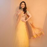 Madhuri Dixit Instagram - Peach & yellow are like you & me, always together & perrrrrrfect ❤️ #Lookbook #SaturdayVibes #OutfitInspiration