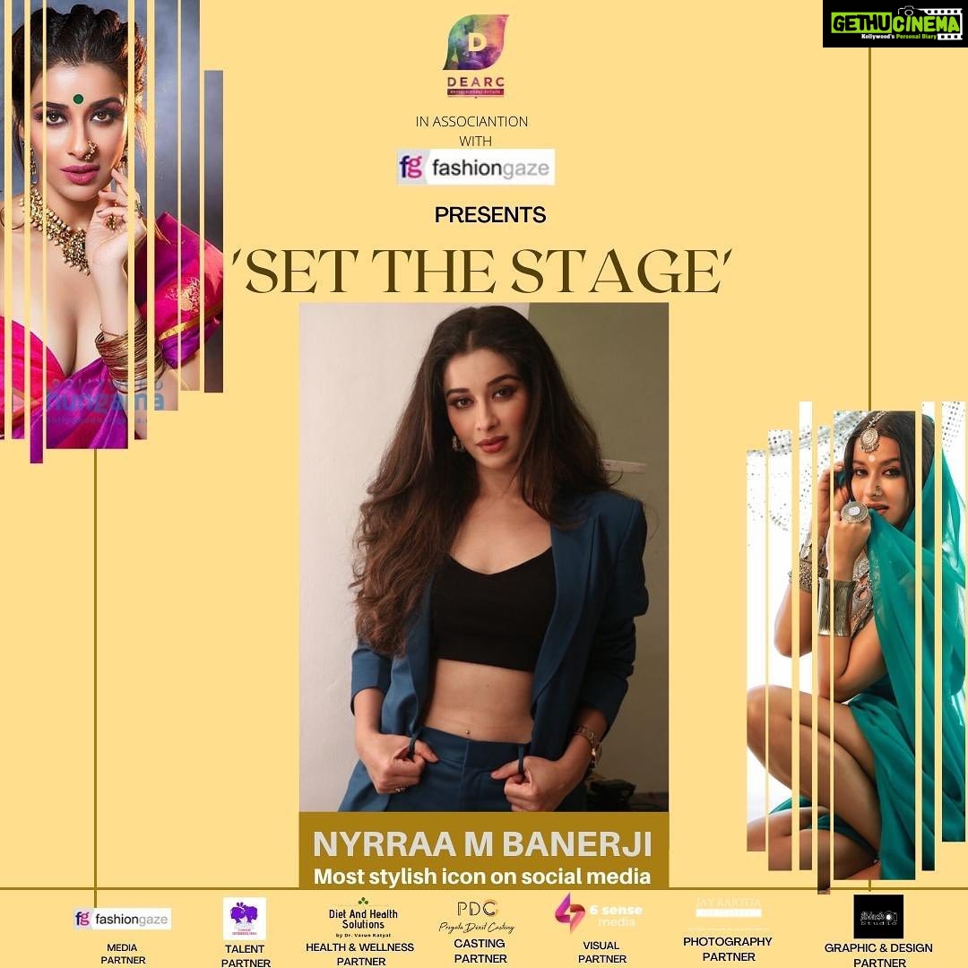 Madhuurima Instagram - ‘ SET THE STAGE ‘ workshop is also taking this chance to honour @nyra_banerjee for her excellence in the field of showbiz and being such a popular icon on social media.. DEARC ENTERTAINMENT in association with FASHIONGAZE is delighted to have you . The contestants will also get a chance to have a live session with her and see her receiving the honour & talk about her journey REGISTER SOON At +91 9820502628 Also you can email rhythm.datta@gmail.com @bnishi08@gmail.com #nishibhardwaj #munabuchan #setthestage #grooming #modelling #glamanand #priyatadixit #nyrabanerjee #fashiongaze #rhythmdatta #dearcentertainment #varunkatyal #health #wellness #mediapartner