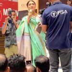 Mamta Mohandas Instagram – Enjoying the humongous success of #janaganamana @mamtamohan greeting her fans at a jewellery store in #perinthalmanna looking stunning as always! #mamtamohandas #reels #reelinstagram