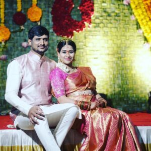 Manali Rathod Instagram - Few glimpses from seemantham ☺️
 Makeup : @maskmakeupartist 
Designer:@___aarha 
Photography : @teamaicatchfilms 
Decor : @events_by_eshu 
Dolls :@chittidolls
