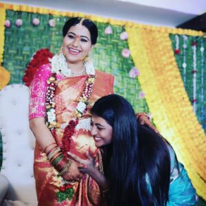 Manali Rathod Instagram - Few glimpses from seemantham ☺️
 Makeup : @maskmakeupartist 
Designer:@___aarha 
Photography : @teamaicatchfilms 
Decor : @events_by_eshu 
Dolls :@chittidolls