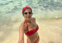 Mandira Bedi Instagram - #thankyou for the sunshine, the sea, the sand and the brilliant 4 days. ❤️❣️It made my week, it made my month! @adimots @zoejaneblues