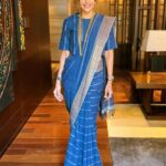 Mandira Bedi Instagram - Wearing it like Ana! ✨💙 . . @anavila_m ❤️ 2 Lovely events for #boschindia 💥 Feeling upbeat and uplifted 🧿😊