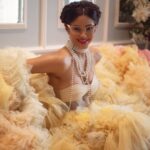 Meera Chopra Instagram - The princess dairy!! Thank you @maatriz_studio fr the stunning gown. 📸 @studiodenz Hmu @eshasikka #photoshoot #movies #bollywood #fashion #fun #differentlooks