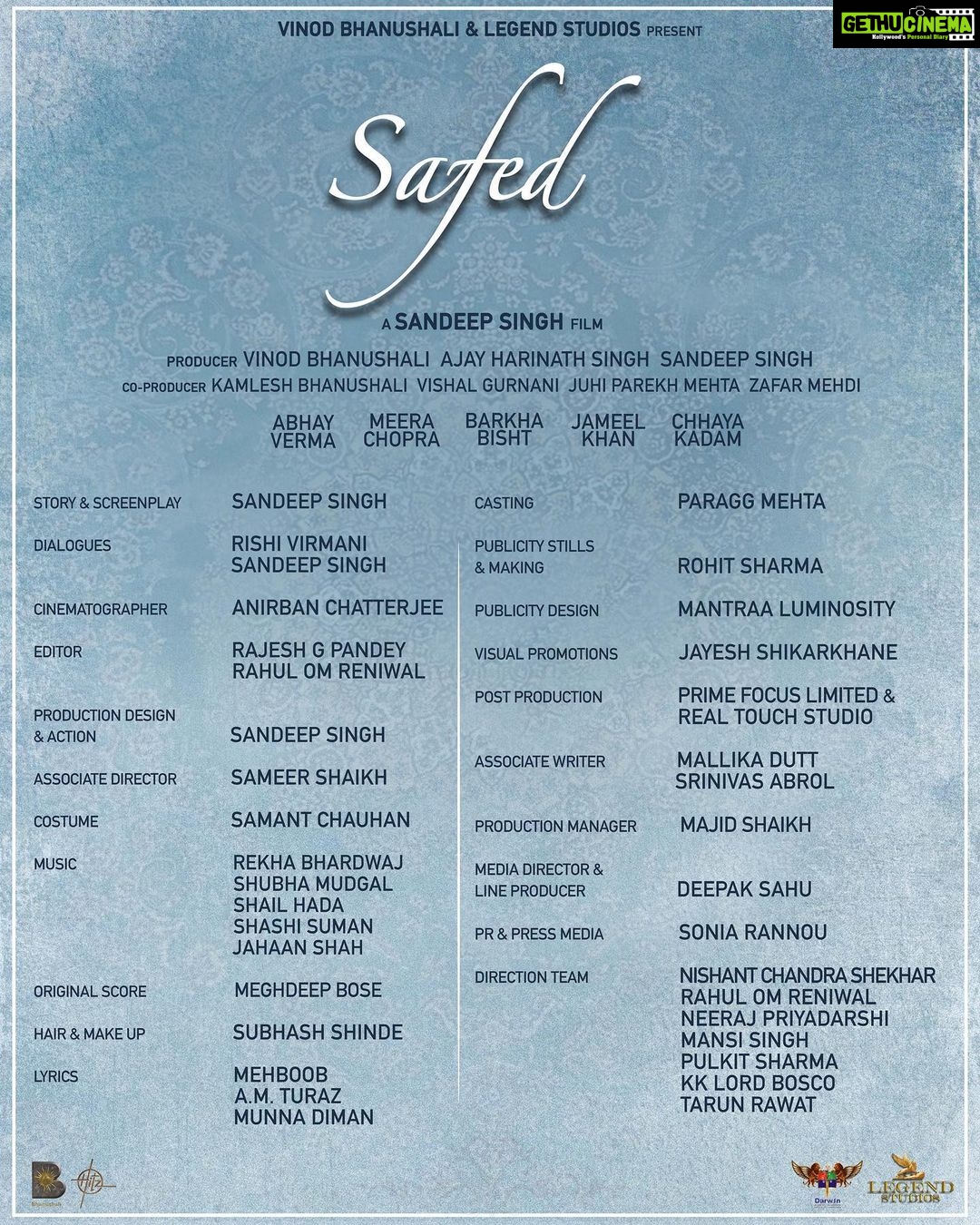 Meera Chopra Instagram - #Safed, an unimaginable love story!! @arrahman @officialsandipssingh @Verma.abhay_ @meerachopra @vinod.bhanushali @ajay.harinathsinhg #kamleshbhanushal @the_vishal_gurnani @juhiparekhmehtaofficial @hitz.music.official @bsl_films @officiallegendstudios #safed #safedincannes #IndiaAtCannes #cannes2022 #ARRahman #sandeepsing #abhayverm #meerachopra