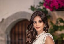Meera Chopra Instagram - Saaree by - @malaandkinnaryofficial Earrings and neckpiece - @tipsyfly Rings - @myanayra @aurnument Bangles- @rubans.in @tikamdasmotiramjewellers Heels by - @monrowshoes Styled by - @juhi.ali Hmu- @makeup.Cannes Shot by- @richardbyugo Cannes Film Festival 2022