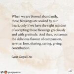 Mouni Roy Instagram - ♥️🫶🏻🙌🏻 #repost @gaurgopaldas ・・・ An abundance of anything good we receive in our life should lead to a compassionate heart that wants to share and serve. Whatever it is that we are gifted and blessed with, let’s try and share at least a bit with others.
