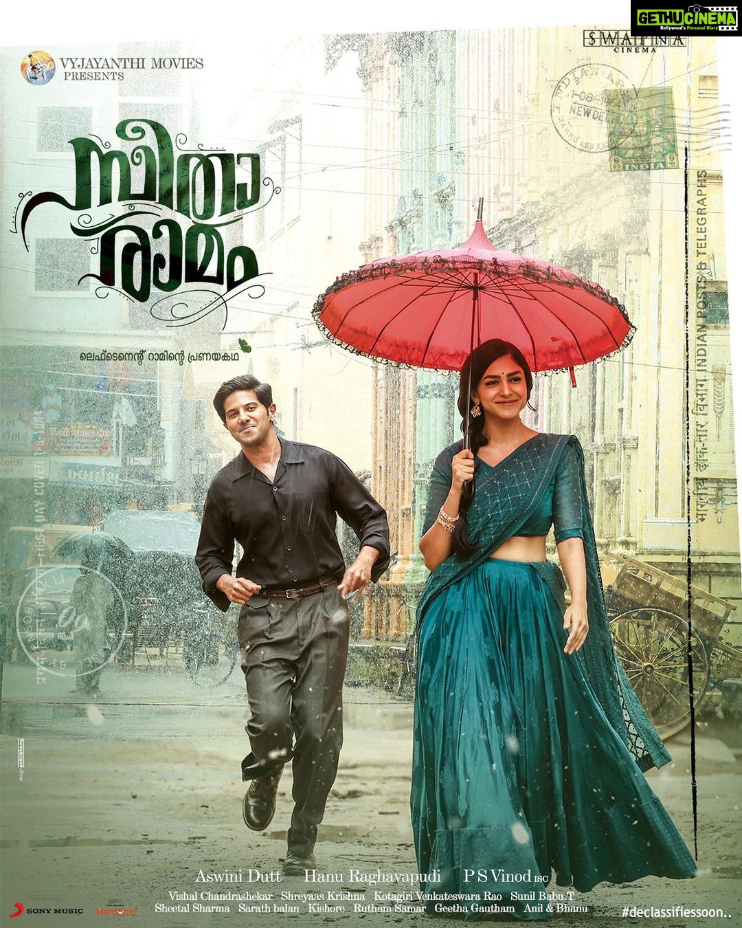 Mrunal Thakur Instagram - #SitaRamam is set to steal your hearts ♥️ Are you guys ready?? First Single #OhSitaHeyRama #HeySitaHeyRama #PenPooveThenvande out on May 9th. #SitaRamam @dqsalmaan @hanurpudi @mrunalthakur @rashmika_mandanna @sumanth_kumar #AshwiniDutt @composer_vishal #PSVinod @mrsheetalsharma @vyjayanthimovies @swapnacinema @swapnaduttchalasani @priyankacdutt @sonymusic_south @spbcharan @singersinduri @madhankarky @sillymonksnt @geethagautham