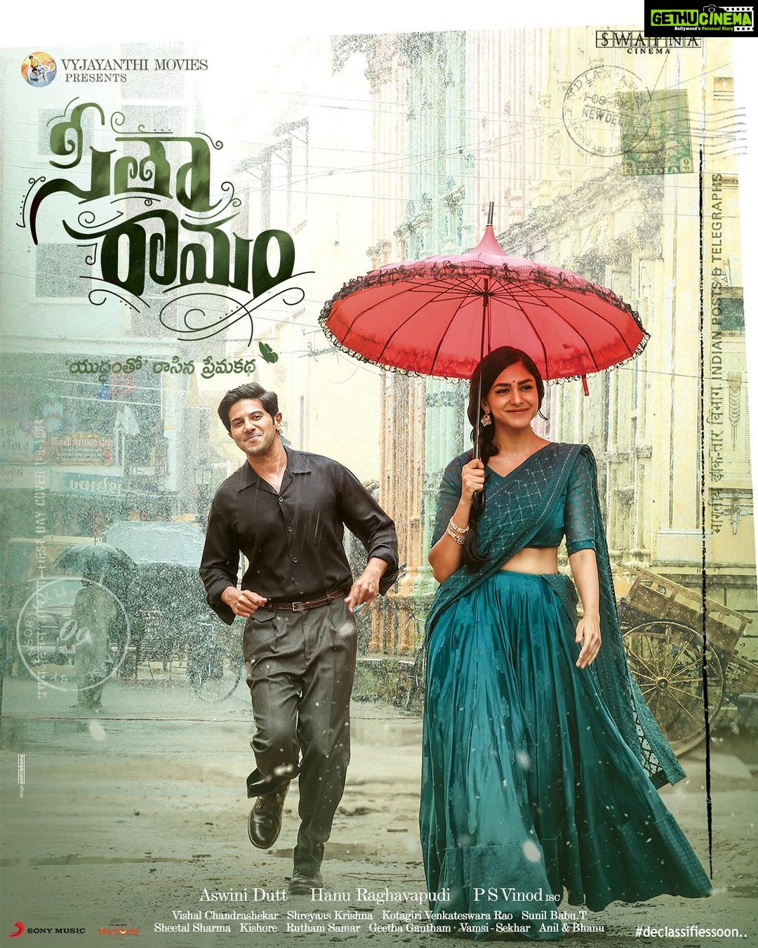 Mrunal Thakur Instagram - #SitaRamam is set to steal your hearts ♥️ Are you guys ready?? First Single #OhSitaHeyRama #HeySitaHeyRama #PenPooveThenvande out on May 9th. #SitaRamam @dqsalmaan @hanurpudi @mrunalthakur @rashmika_mandanna @sumanth_kumar #AshwiniDutt @composer_vishal #PSVinod @mrsheetalsharma @vyjayanthimovies @swapnacinema @swapnaduttchalasani @priyankacdutt @sonymusic_south @spbcharan @singersinduri @madhankarky @sillymonksnt @geethagautham