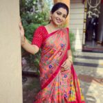 Nakshathra Nagesh Instagram - Lovely super soft and easy to drape sarees by @srinivi_collectionz Blouse @abarnasundarramanclothing #beingsaraswathy #tamizhumsaraswathiyum
