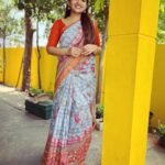 Nakshathra Nagesh Instagram - Lovely super soft and easy to drape sarees by @srinivi_collectionz Blouse @abarnasundarramanclothing #beingsaraswathy #tamizhumsaraswathiyum