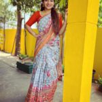 Nakshathra Nagesh Instagram - Lovely super soft and easy to drape sarees by @srinivi_collectionz Blouse @abarnasundarramanclothing #beingsaraswathy #tamizhumsaraswathiyum
