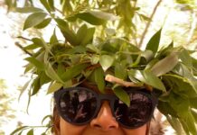 Nandita Das Instagram - The trek - this is part 1 of that! Magical mountains and who better than @wangchuksworld to take us along. And the locals with us even made a leaf hat to keep us from the harsh sun. #ladakh