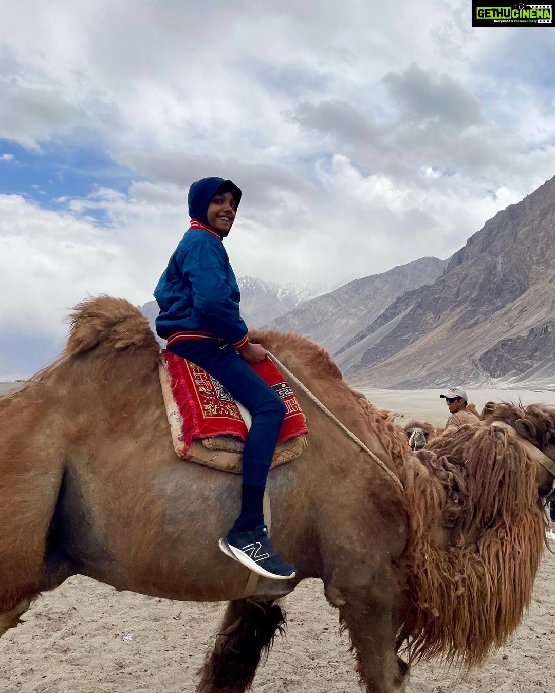 Nandita Das Instagram - Sand dunes and camels in #ladakh Saw a new born baby to an oldie who was posing for the camera. They are sweet beings that awkwardly manage their big bodies.