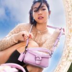 Narelle Kheng Instagram - “I made a joke about a cloud, but it went over everyone’s head” @coach Pillow Tabby is back in more colours 💜💜 #CoachNY