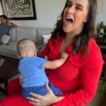 Neha Dhupia Instagram - There ain’t no hood like motherhood … ♥️🧿 @mehrdhupiabedi @babsdhupia @guriqdhupiabedi