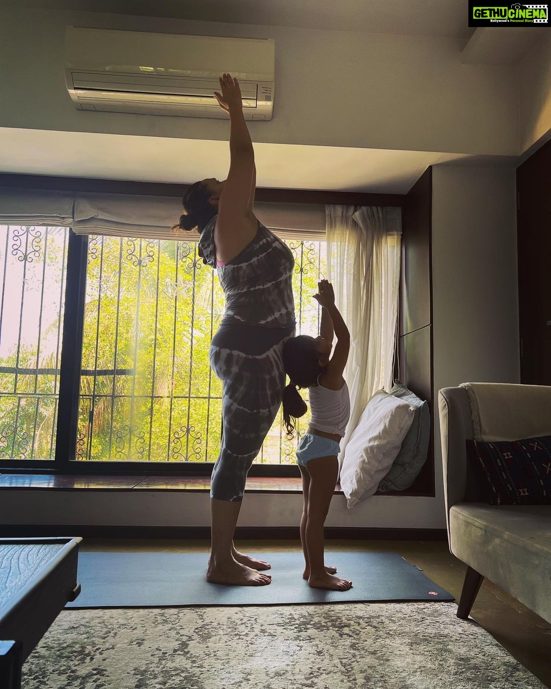 Neha Dhupia Instagram - My Monday motivation 😍♥️🧿 … picture 4 👉 is the ultimate yoga truth !!!!! 😂😂😂 @mehrdhupiabedi 📸 @rohitflowyoga