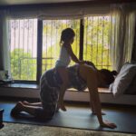 Neha Dhupia Instagram - My Monday motivation 😍♥️🧿 … picture 4 👉 is the ultimate yoga truth !!!!! 😂😂😂 @mehrdhupiabedi 📸 @rohitflowyoga