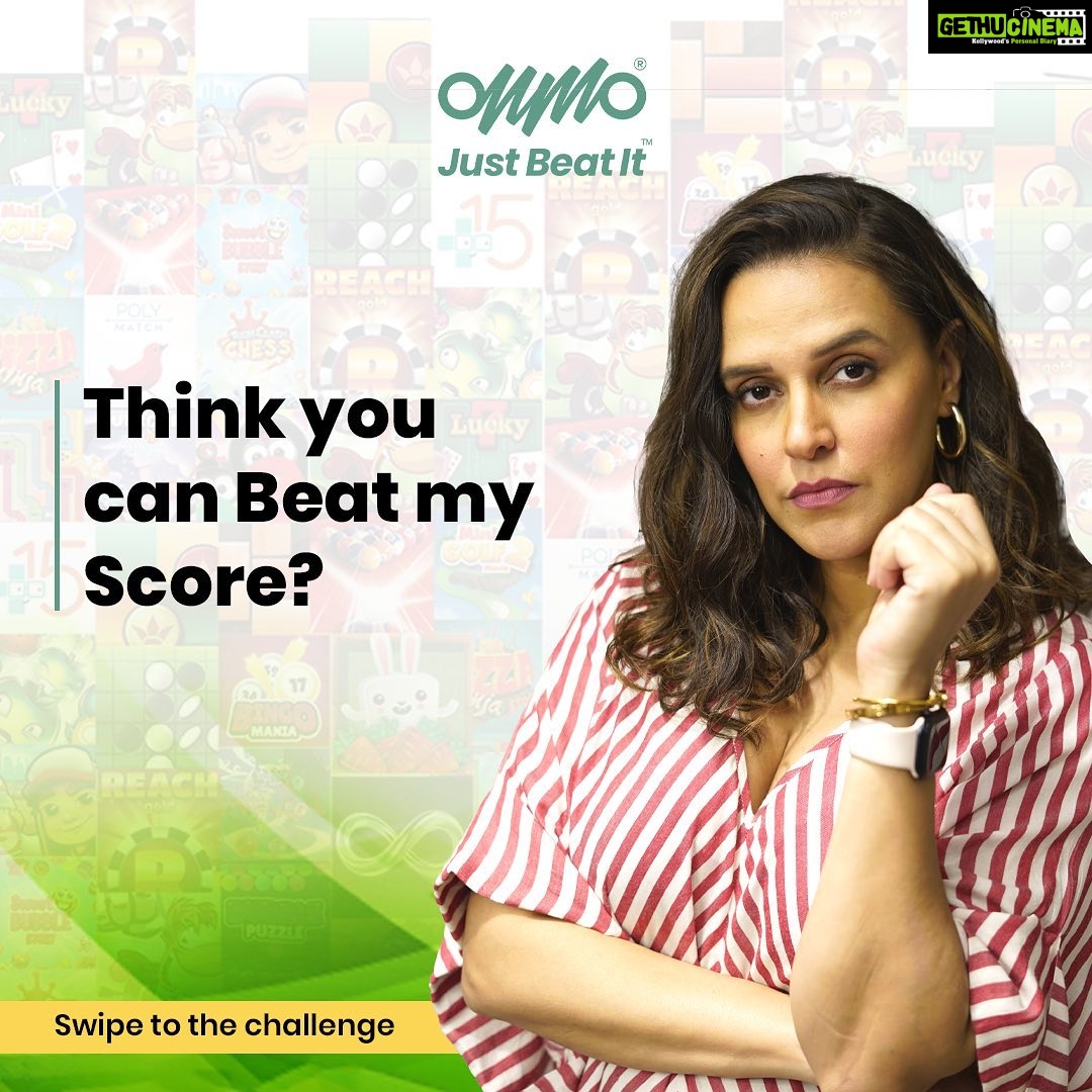 Neha Dhupia Instagram - Hey Guys! stoked to share something really fun! You can play 1-on-1 against me on @playonmo , a new mobile gaming platform, and “try” to beat my score.😎 This challenge is specially for you all and will be live for 24 hours only ! ONMO will declare 4 lucky winners who beat my score at the end of the challenge. To win all you’ve to do is: • Follow @playonmo • Participate in the challenge by clicking on the link I share tomorrow • Beat my Score ( tough but try karlo ) • Share your score on Instagram & Tag @playonmo ONMO offers multiple popular short and quick games. Stay Tuned. Look out for my score tomorrow & let’s see if you can #JustBeatIt ?! #ONMO #MobileGaming