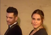 Neha Dhupia Instagram - 🖤🦅 … • • • • 📸 @kapilcharaniya #reels #reelsinstagram #trendingreels #datenight 🌟