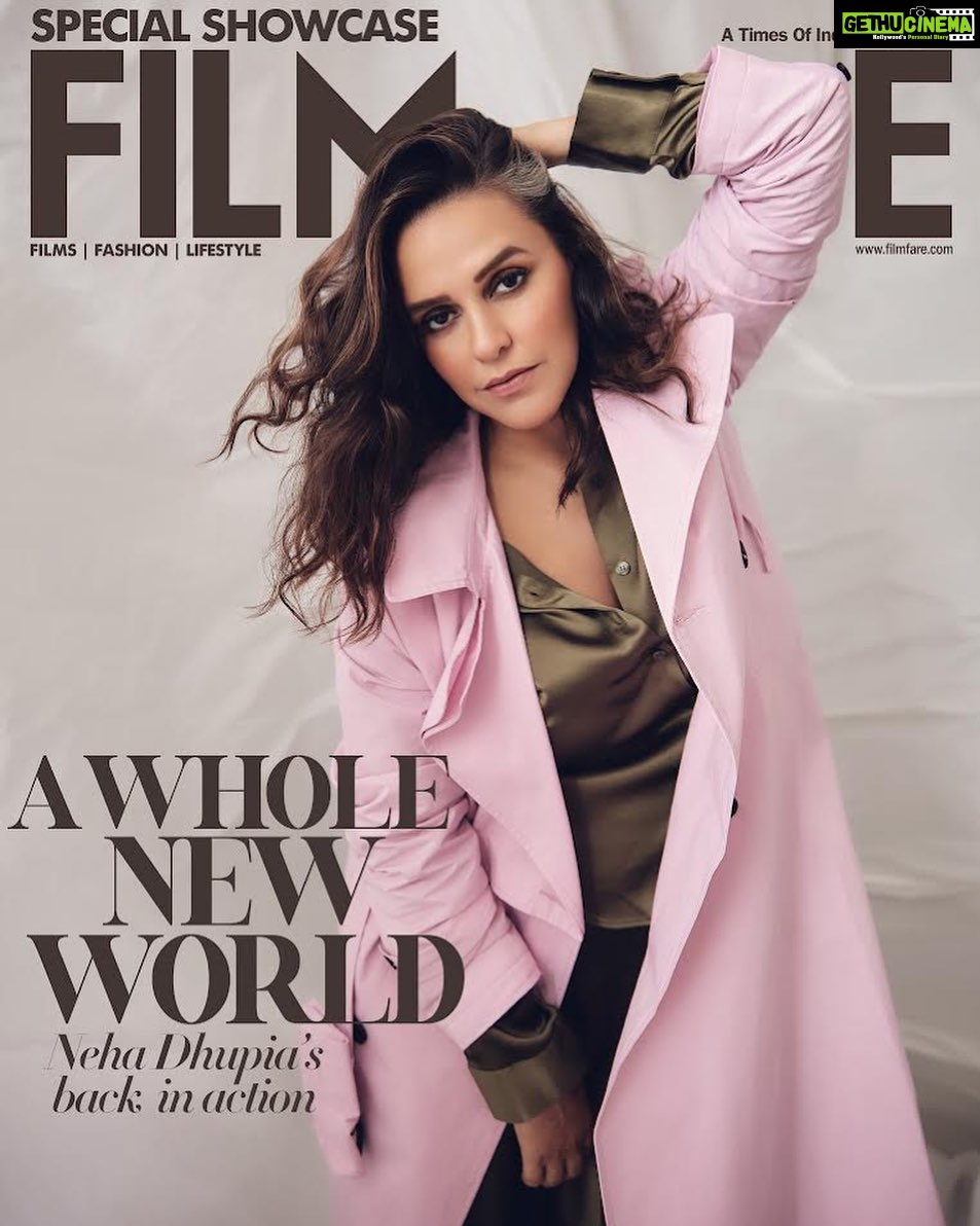 Neha Dhupia Instagram - Mug - shot ✔️ Bucket - list ✔️ … Thank you @filmfare . . . . Photographed by: Ajay Kadam (@kadamajay) Styled by: Aastha Sharma (@aasthasharma) Hair and makeup by: Venus Ferreira (@venusferreira) Art Director: Sujitha Pai (@sujithapai) Filmfare Editorial: Mayukh Majumdar (@mayuxkh), Ashwini Pote (@ash_pote) Actor’s PR : @think_talkies Jacket: @asos Dress: @zara, Shoes: @jimmychoo, Jewellery: @kaj.finejewellery
