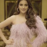 Nidhhi Agerwal Instagram - 💜💜💜 Styled by @officialanahita Outfit: @chiselbymr Hoops: @xxessories