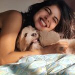 Pavithra Lakshmi Instagram – Aaannddd we both said cheeeseeee😁
#forevergrateful 

@coco_thecuriouslhatese happy international dog day
..
P.c. @karthikeyanvelappan