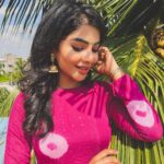 Pavithra Lakshmi Instagram – For the promotions of #naaisekar 
Styled by @shimona_stalin 
Wearing @tamarachennai 
Jewellery @aarvee.chennai