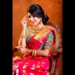 Pavithra Lakshmi Instagram - ❤️ Makeover @profile_makeover Saree @akshaya_meenakshi_kanchipuram Blouse @saranyavijay_couture Photography @dilipanphotography @nivabridalgallery