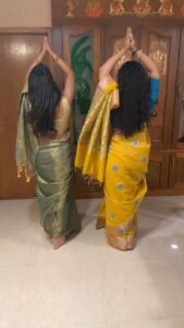 Pavithra Lakshmi Instagram - We had to go with the trend ✨
 Dholida 🔥

#Dholida #gangubaikathiawadi #sanjayleelabhansali #aliabhatt #ajaydevgan #hindi #singer #actress #pavithralakshmi #vrushabalu