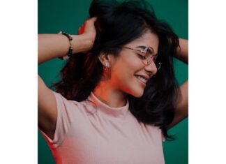 Pavithra Lakshmi Instagram - Happy girls are the prettiest ❤️ Shot for @iris_fashion_eyewear Shot by @thearshd Mua @jasminhairandmakeup