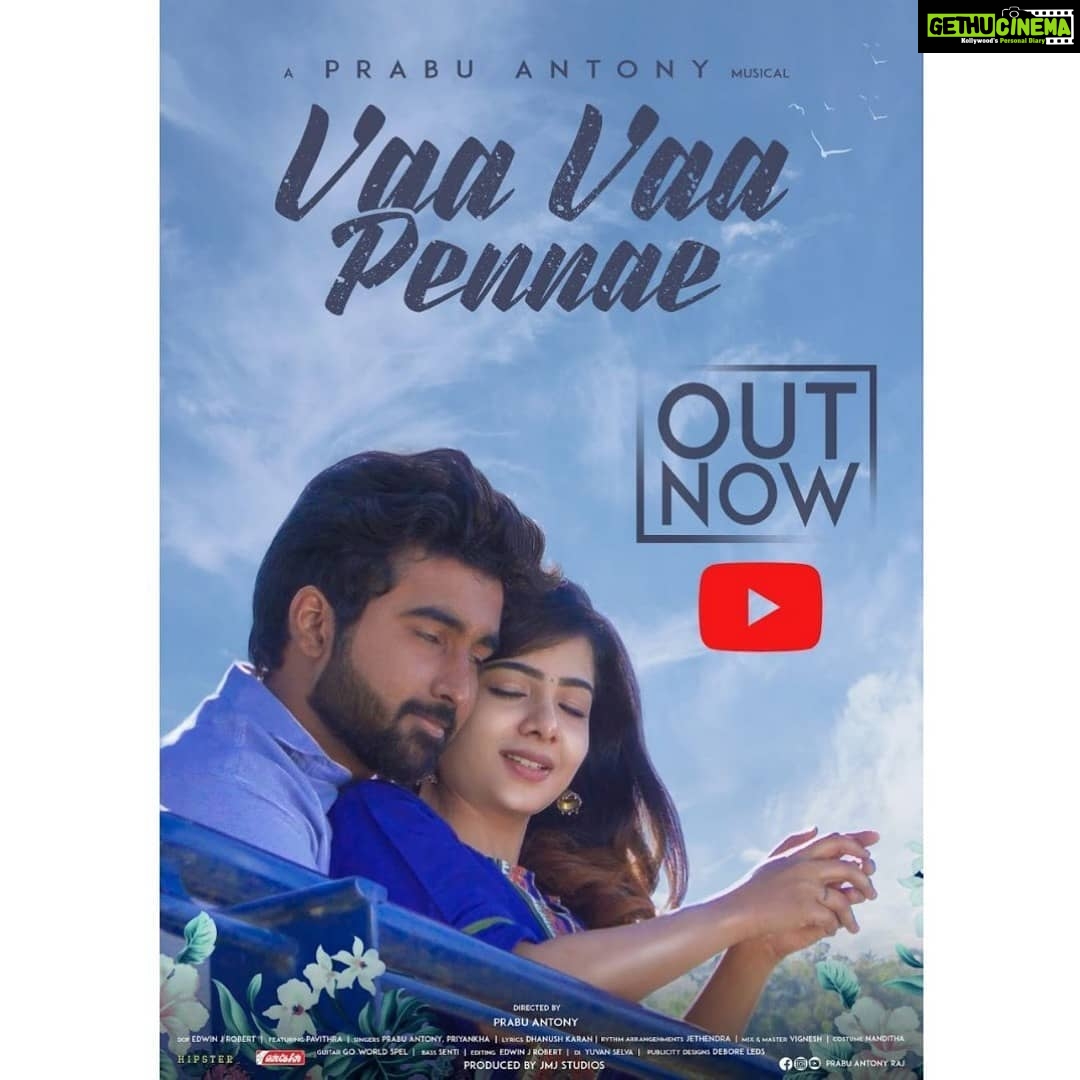 Pavithra Lakshmi Instagram - https://m.youtube.com/watch?v=9H-5LupYP7U *Vaa Vaa Pennae* The official music video is out now on YouTube!! 🤩 A Prabu Antony Musical Direction : Prabu Antony Featuring : Pavithra Lakshmi D.O.P : Edwin J Robert Singers : Prabu Antony Raj & priyankha Lyrics : Dhanush karan Rythm Arrangements : Jethendra Mix & Master : Vignesh Bass : Senthil Kumar Guitar : Go Spel Costume : Nanditha Chidambaram Editing : Edwin J Robert D.I : Yuvan selva Publicity designer : Debore leds
