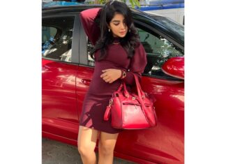 Pavithra Lakshmi Instagram - Paint the town red! Styled by @shimona_stalin